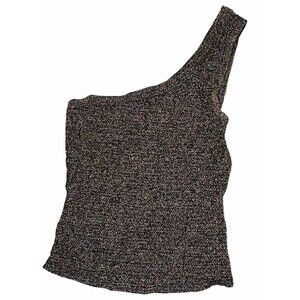 Urban Outfitters Top One Shoulder Metallic Tank XS Going Out Chic Party Festival